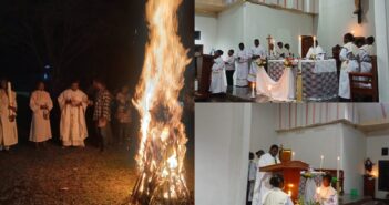 Dari Gelap Menuju Terang, Umat Stasi Santa Monika Bori Hayati Vigili Paskah dengan Penuh Sukacita.