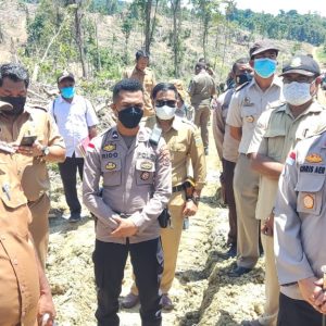 Kapolres Keerom Bersama Bupati Tinjau Lokasi Pembukaan Lahan Di Kawasan Hutan Produksi Terbatas