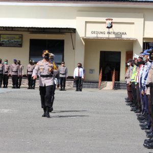 Kapolres Nabire Pimpin Apel Gelar Pasukan Operasi Keselamatan Cartenz – 2022