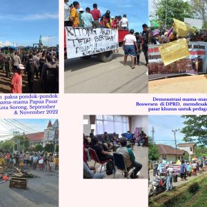 Mama-Mama Papua Pedangan Pasar Boswesen Tuntut Bangun Pasar Khusus OAP