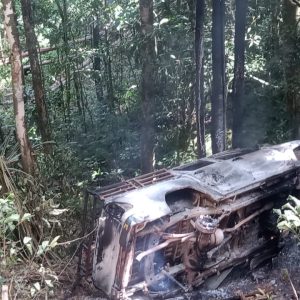 Sat Lantas Polres Nabire Tangani Kasus Laka Tunggal Di KM 58