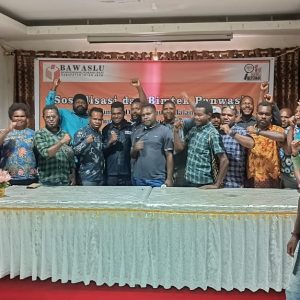 Bawaslu Intan Jaya Laksanakan Sosialisasi Pencegahan Dan Penanganan Sengketa Pemilu 2024